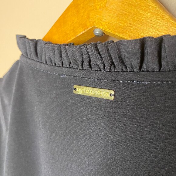 Michael Kors Black Sleeveless Ruffled Mini Dress - every closet must have staple - Picture 9 of 12